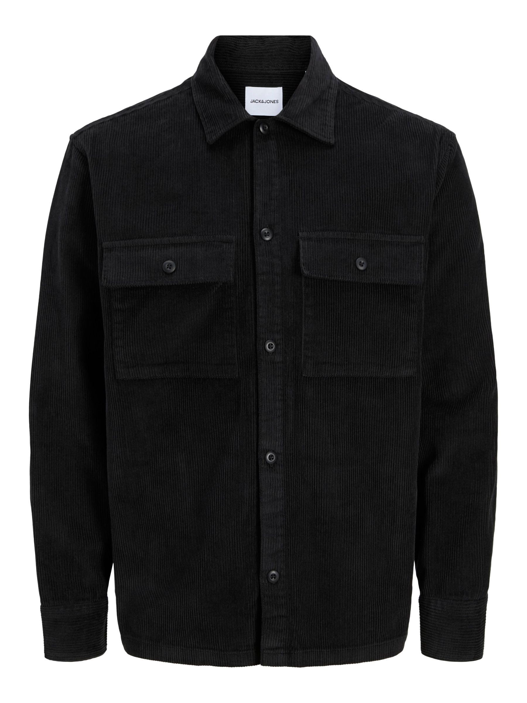 JACK & JONES Jjeperfect Corduroy Overshirt Ls Sn, Black, M
