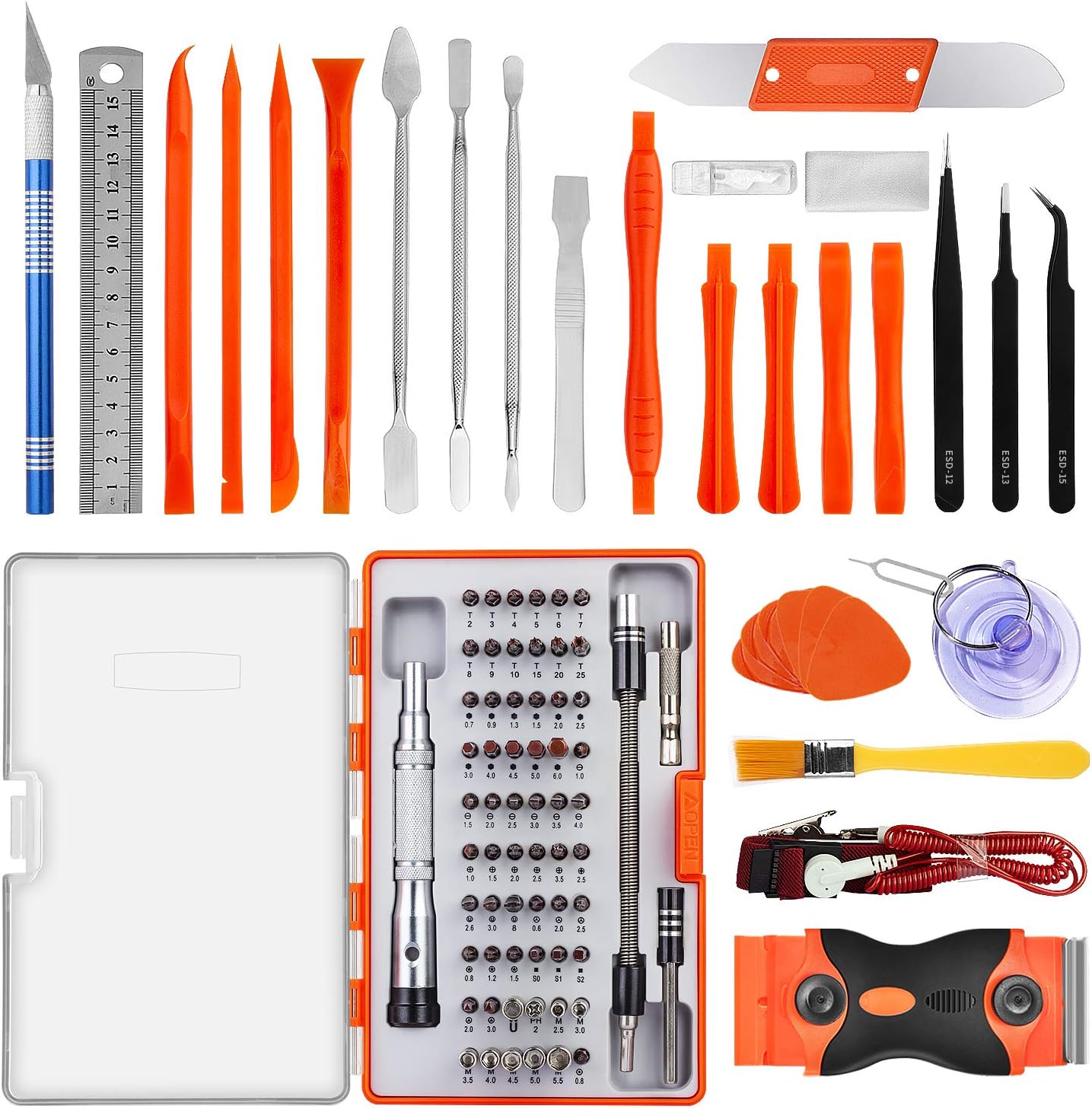 GANGZHIBAO Precision Screwdriver Set with Magnetic Driver Kit,96 in 1 Electronics Repair Tool Kit with Portable Bag for Repair iPhone, iPad, Tablet, PC, MacBook,Game Console,Cellphone and More