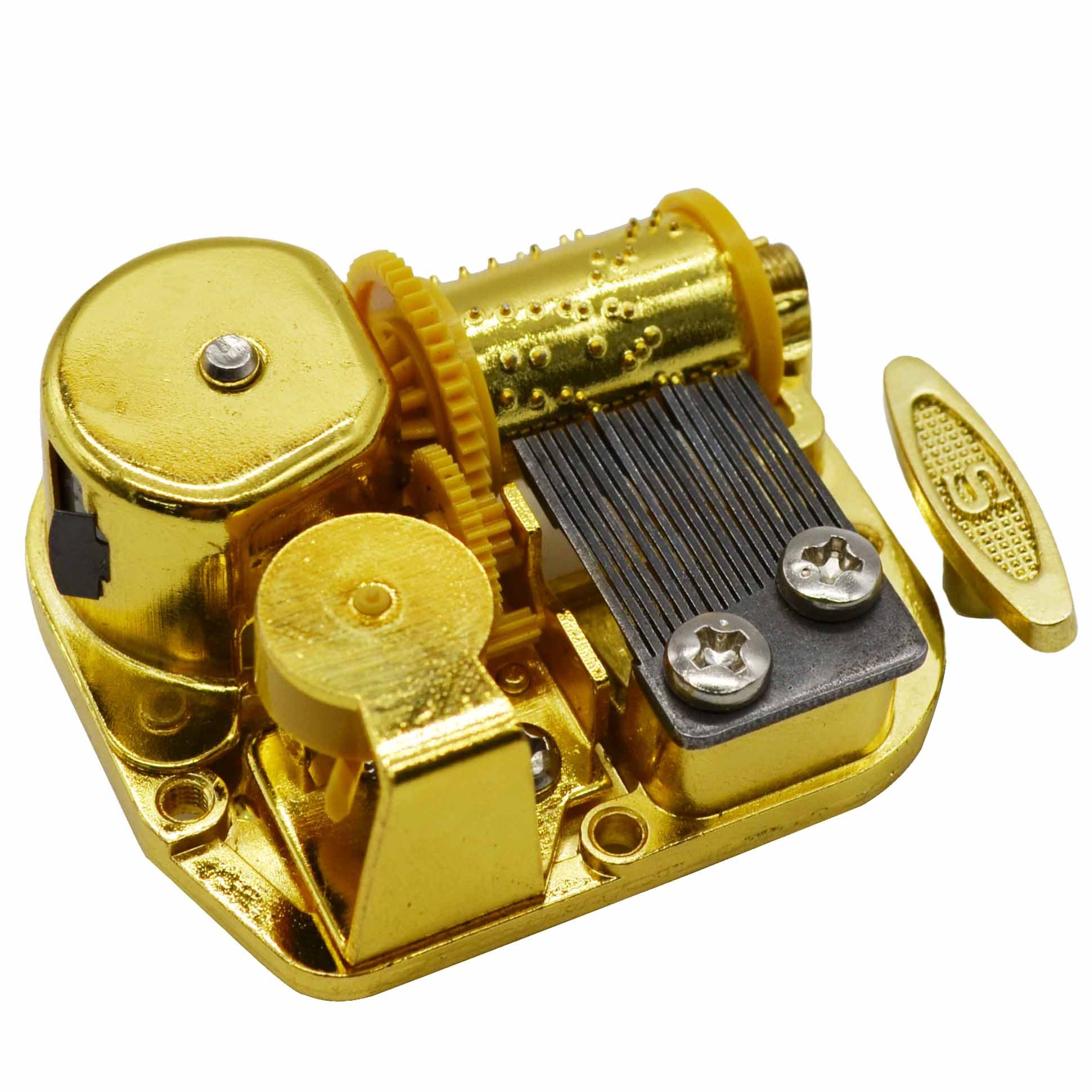 Gold Plating 18 Note Musical Movement Music Box DIY-Different Tunes Available (Tune is You Are My Sunshine)