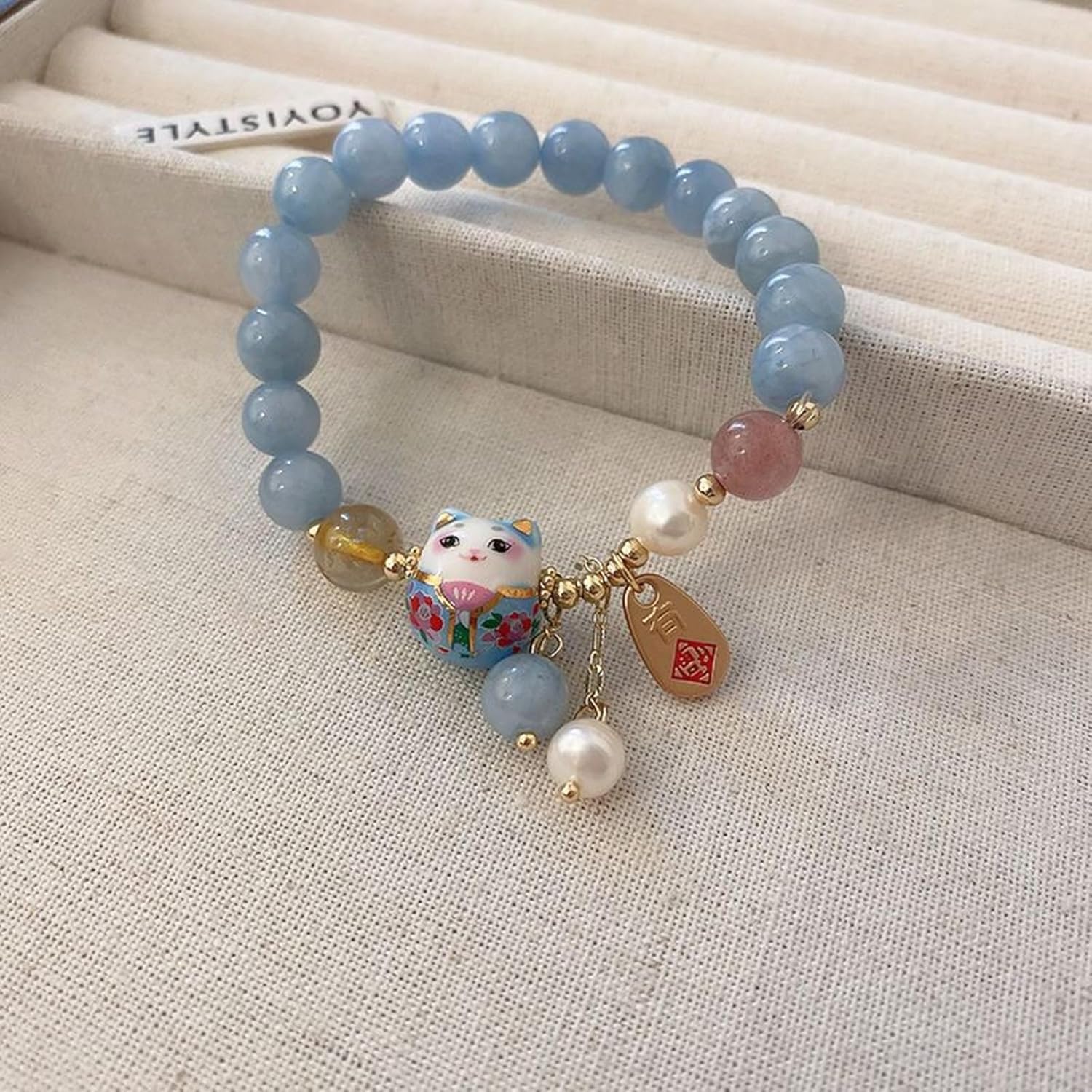 Lucky Cat Jewelry Bracelet With,Feng Shui Wealth & Protection Bracelet for Women - Image 6