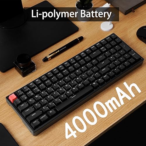 Miniatura 6 de Keychron K4 QMK Teclado mecánico inalámbrico personalizado, diseño 96% intercambiable en caliente Bluetooth2.4GUSB-C programable, RGB Super Brown