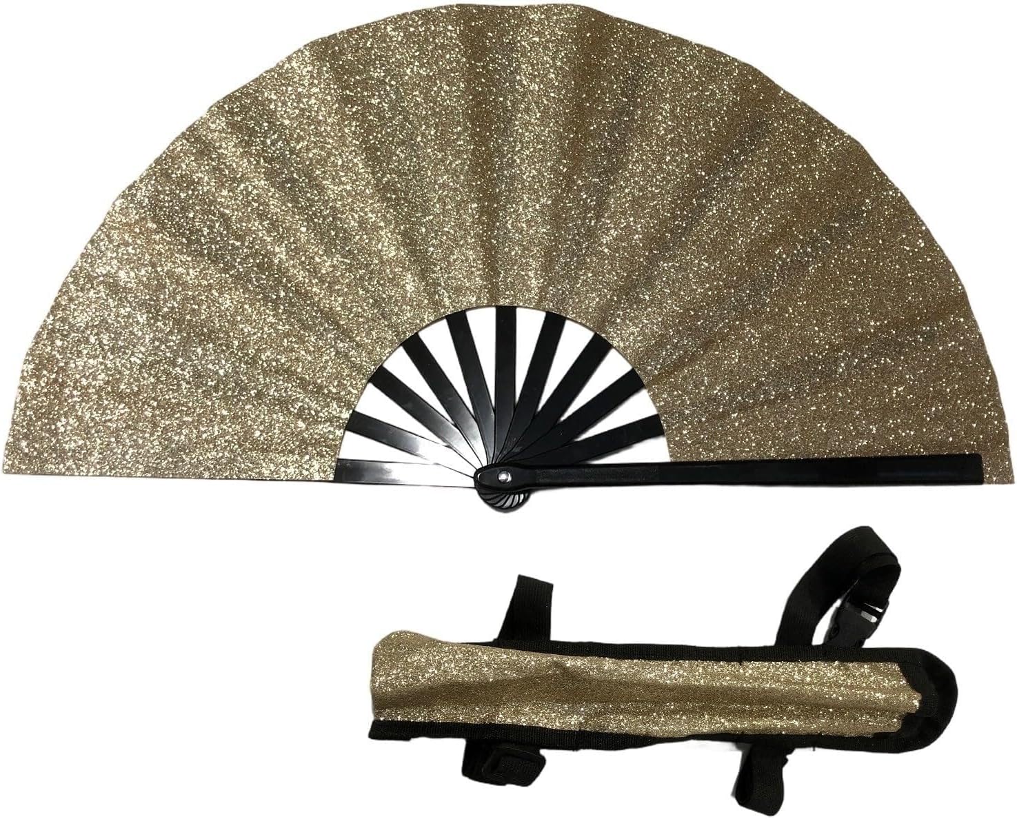 Boots On The Ground Foldable Holographic Clap Fans - Snap Sound Dance Fans with Carry Pouch for Weddings, Line Dance & Summer Parties