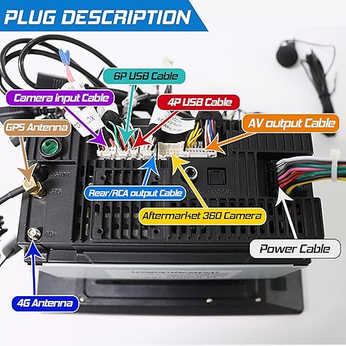 Miniatura 7 de Cidava Radio estéreo universal de 10.1 pulgadas, doble DIN para automóvil, radio Carplay, unidad principal giratoria de navegación Android con 1920