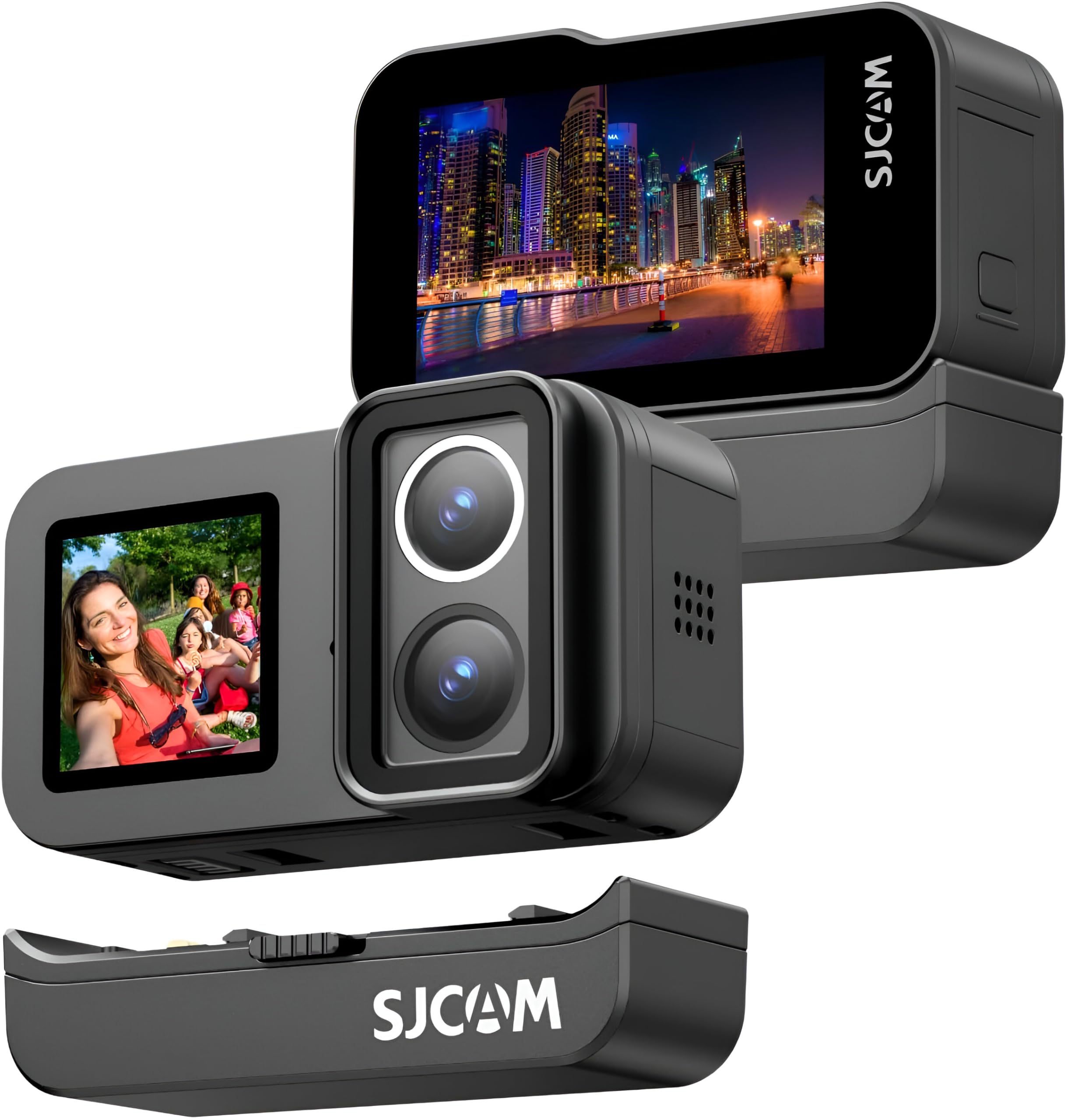 SJCAM SJ20 Dual-Lens UHD 4K 20MP Action Camera | f2.0/f1.3 Dual Sensor, 154° FOV Super Night Vision, Touch Screen | 40M Waterproof, 2.4G/5G Dual WiFi, 8X Zoom 1850mAh Battery, Black-picture-25