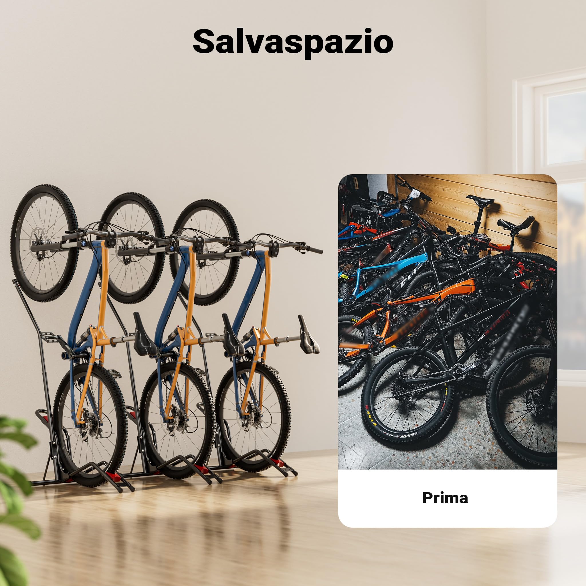 Wiltec Portabici da Terra Universale, Porta Bicicletta autoportante in Acciaio