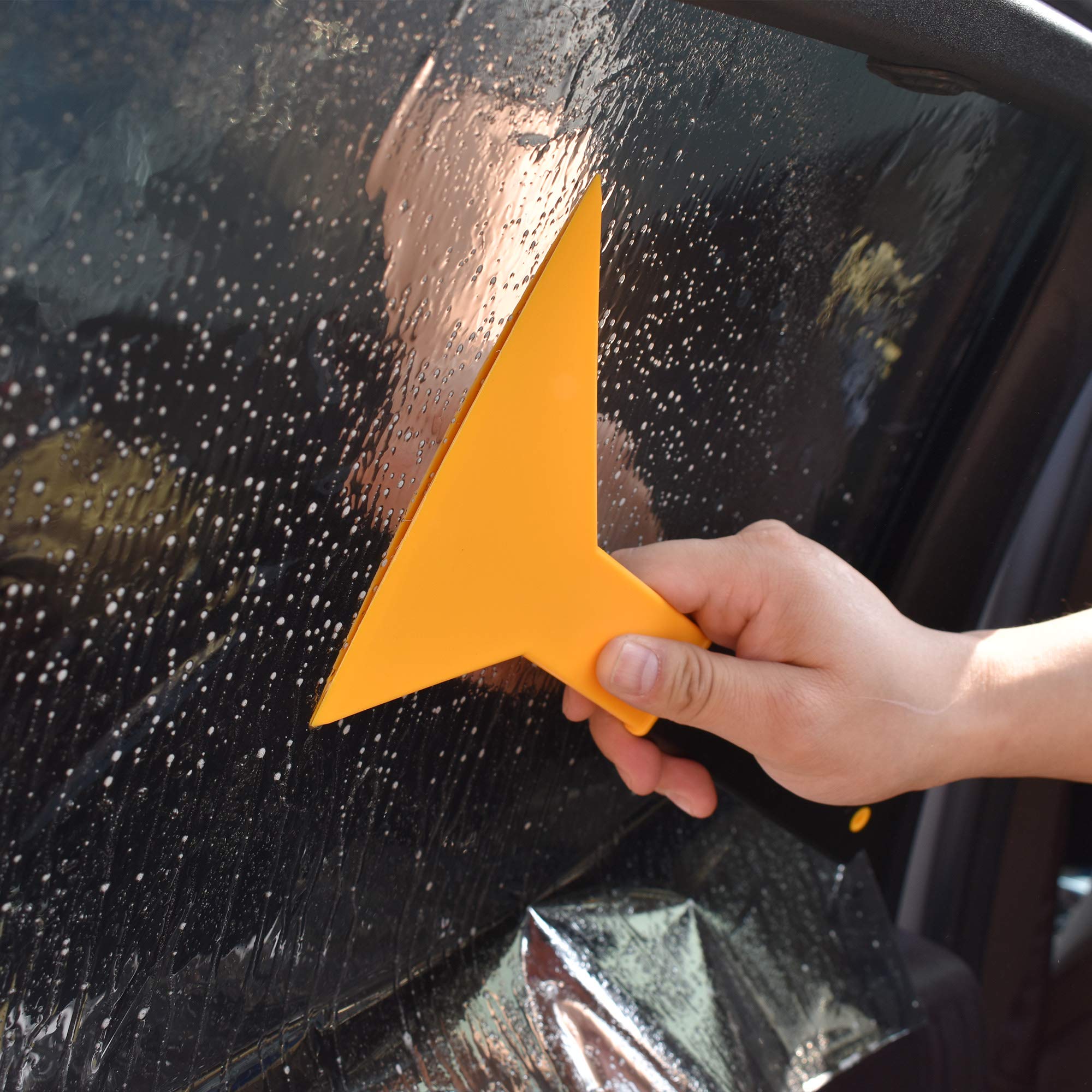Buy REEVAA Window Tint Squeegee Long Handle Scraper Tool Yellow