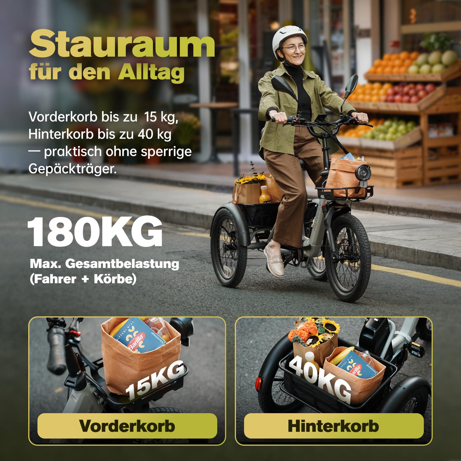 Fafrees F20 Mate E Bike - Triciclo per adulti, 48 V, omologazione ufficiale, bicicletta elettrica da uomo e donna, 3 ruote 65 N.m, triciclo elettrico da 20 pollici, 180 kg2