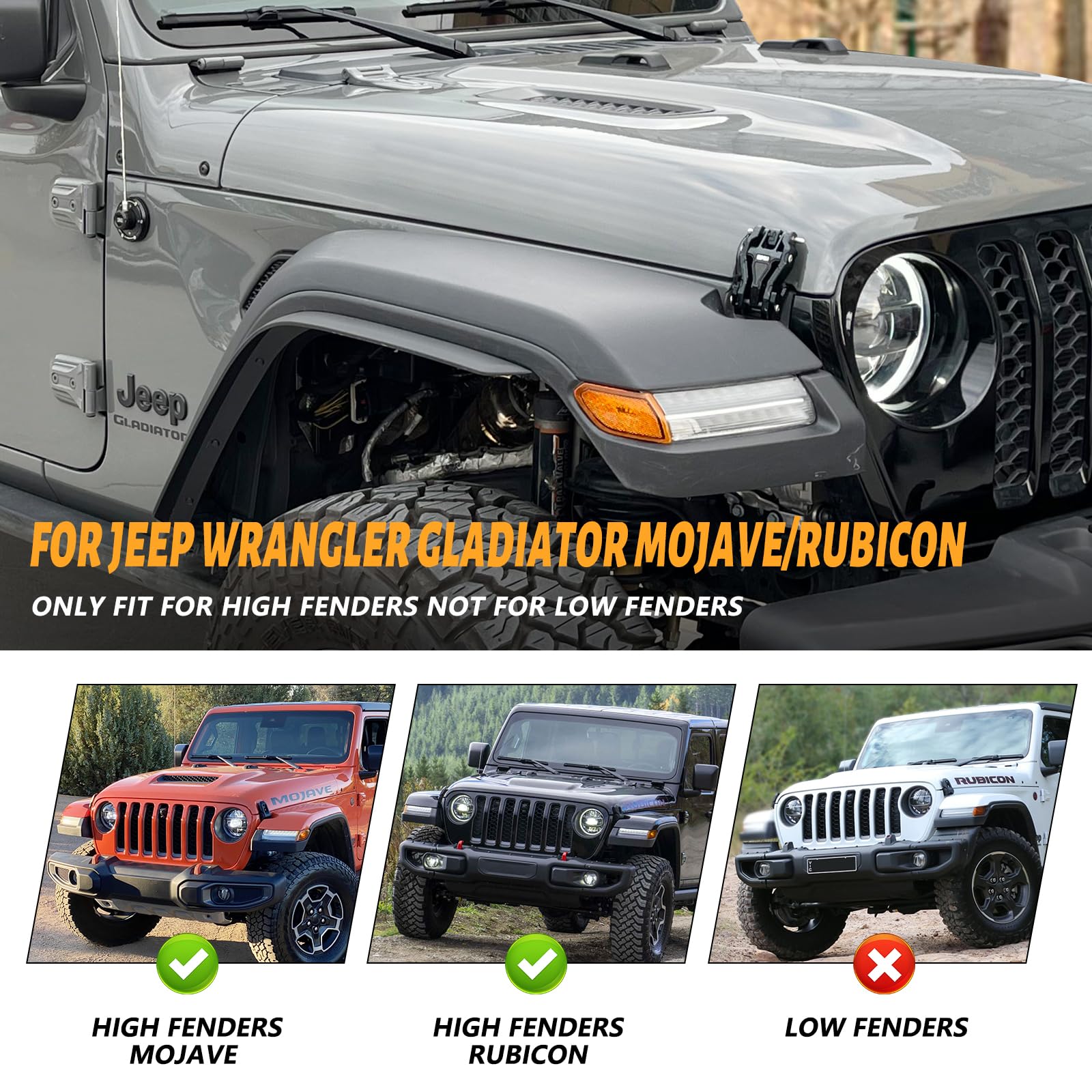 Amazon.co.jp: ロント&リアフェンダーフレア 2020-2023 Jeep Wrangler