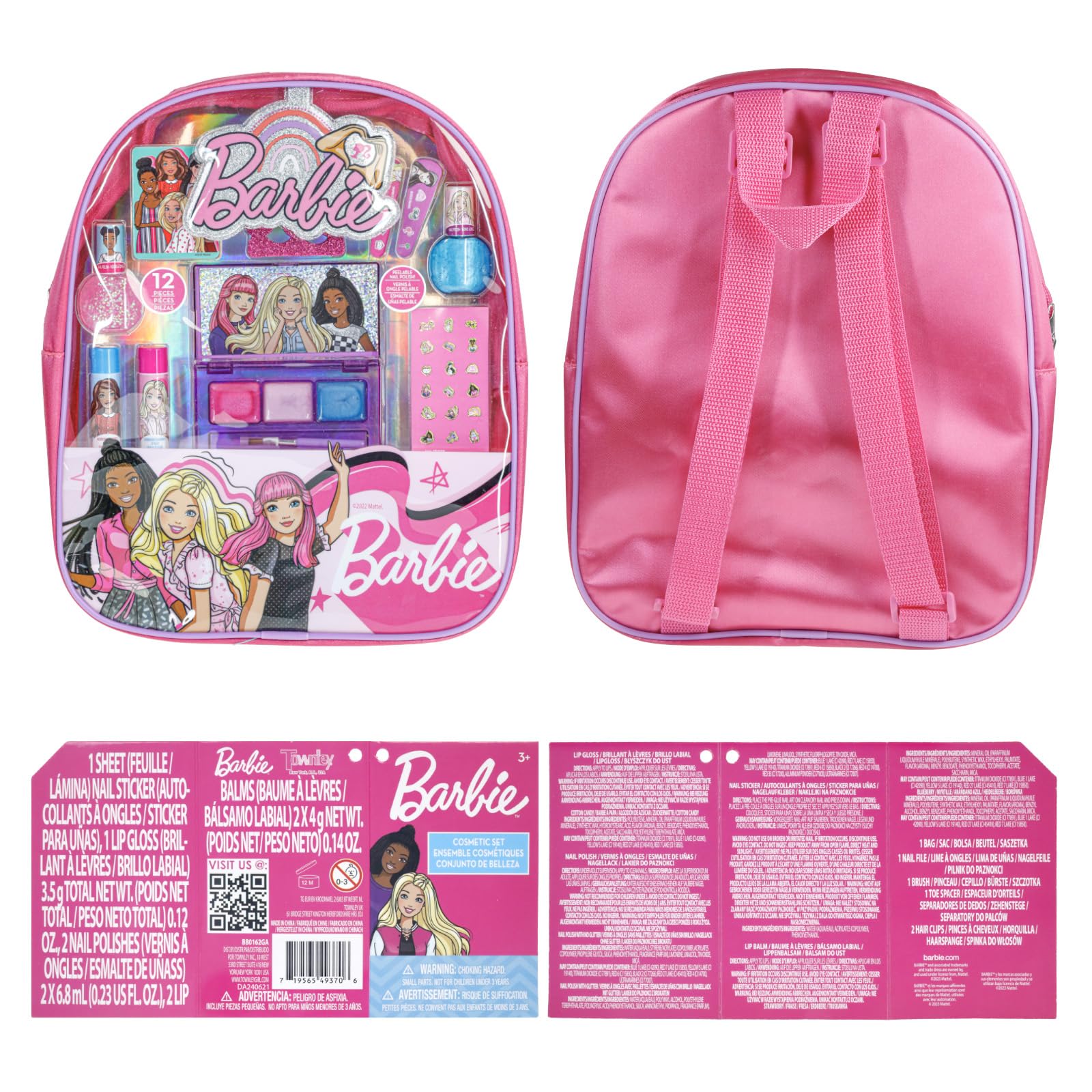 Barbie Sac à Dos Maquillage Enfant Coffret Beauté Filles Cadeau