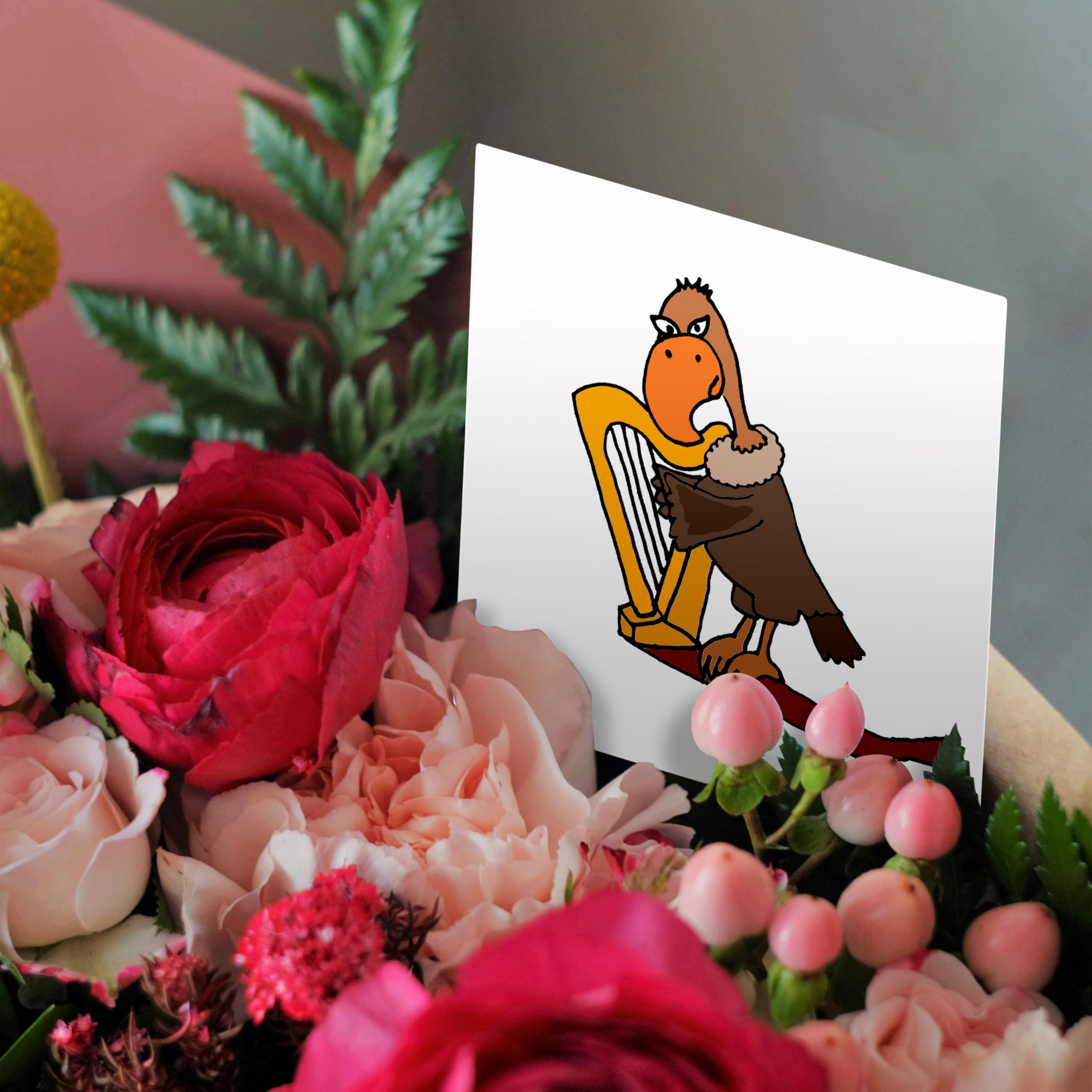 3drose Lustige Bussard Cartoon Grußkarten – Set Mit 6 Karten, Blanko-Innenseite, Inkl. Weiße Umschläge