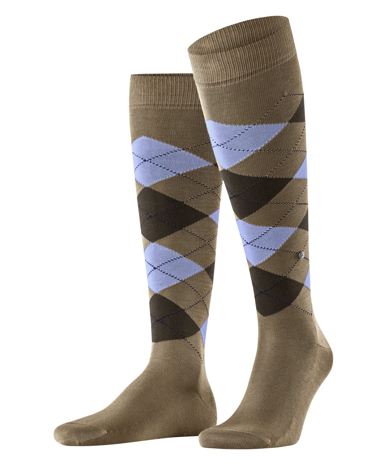 Burlington Men's Manchester M Kh Cotton Long Patterned 1 Pair Knee-High Socks, Beige 4240, 6.5-11