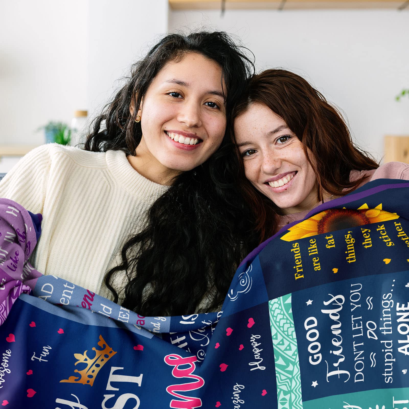  Gevuto Best Friend Blanket - Best Friend Birthday Gifts for Women ...