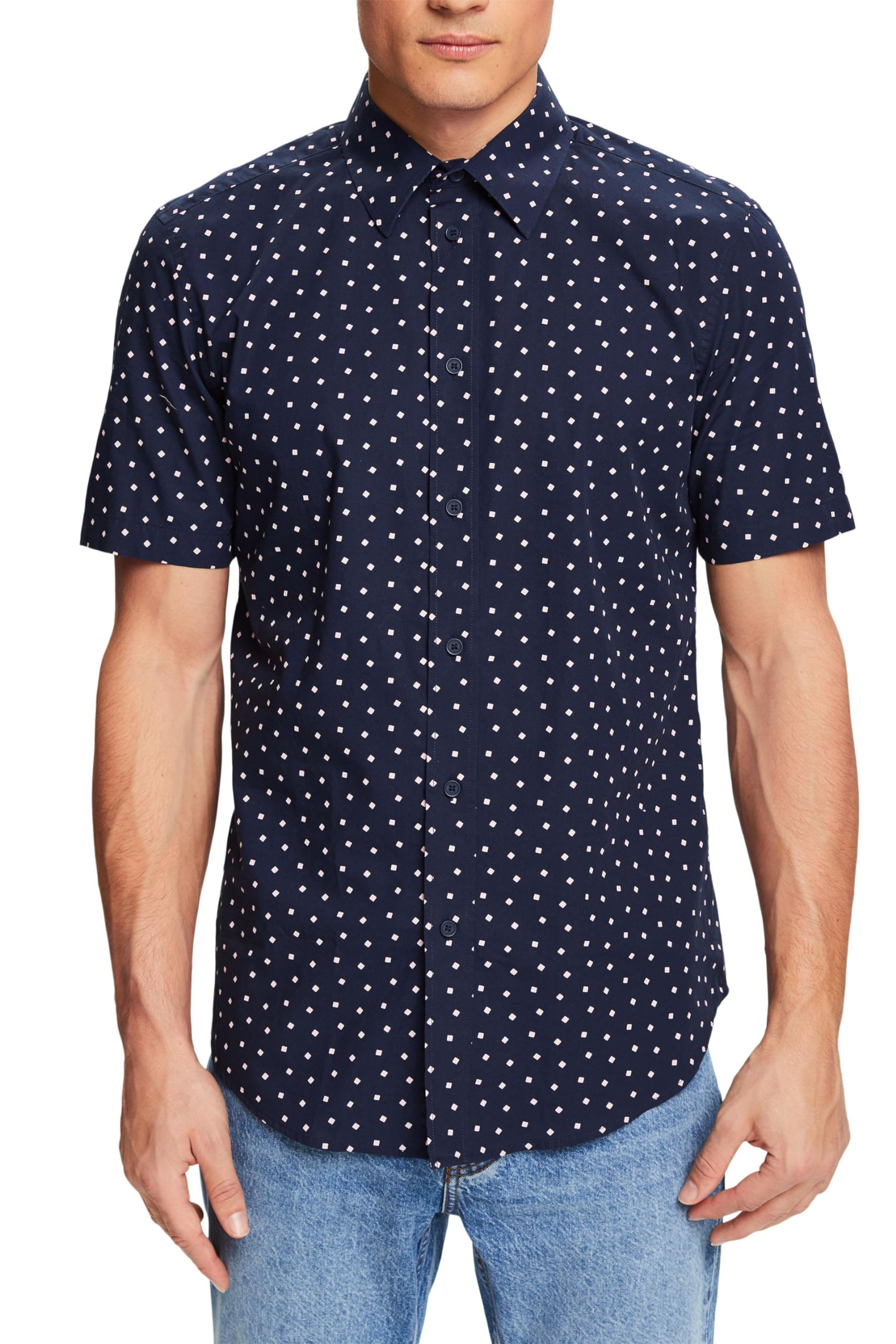 Esprit Men's 400/Navy 044Ee2f321 Shirt, M