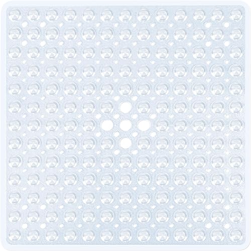 Miniatura 21 de Tapete extralargo para bañera antideslizante, azul marino claro suave para bañera de 40 x 16 pulgadas tamaño completo, tapetes largos para piso de