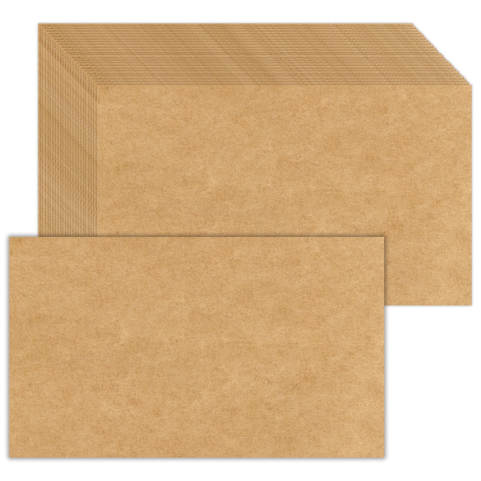 50 Pack 5.5x8.5 Kraft Blank Cardstock, 80lb Thick Paper for DIY Invitations Note, Greeting, Table Cards, Writing, Stamping