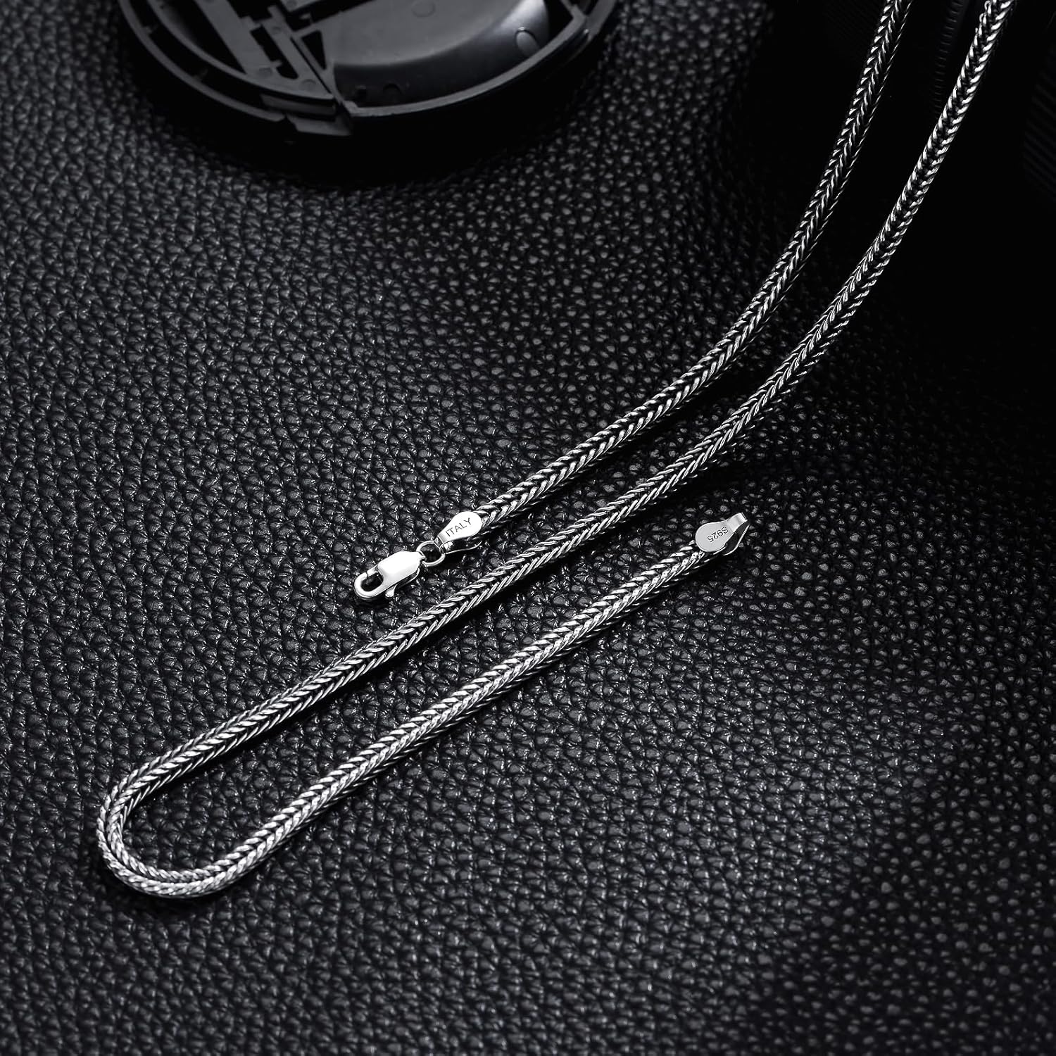 925 Sterling Silver Franco Chain 2MM 3MM Foxtail Chain Necklace for Men Women 18, 20, 22, 24, 26 Inch - Image 4