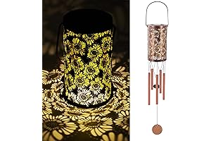 Harmonious Haven Chimes for the Soul: 30" Solar Wind Chimes, Lighting Grandma's...