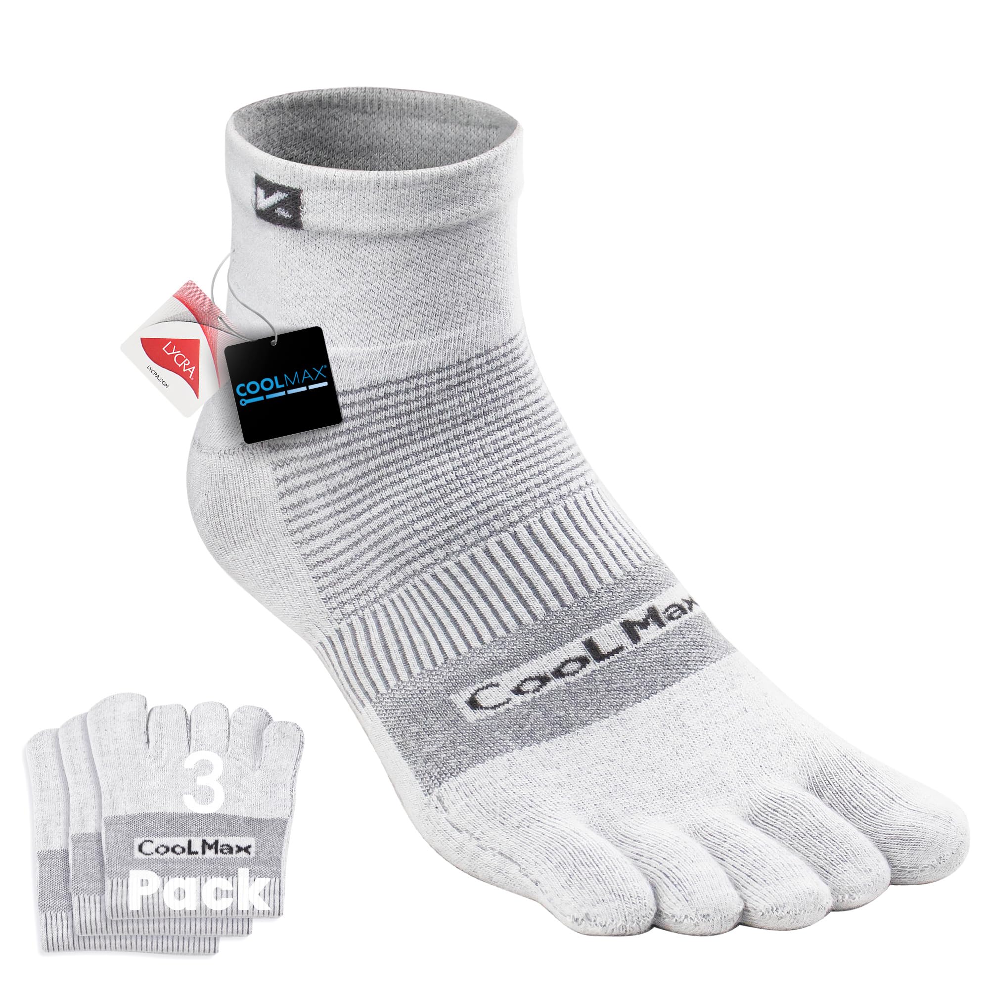 KWUKOTY Coolmax Sportsocken Herren Damen Laufsocken Knöchelsocken