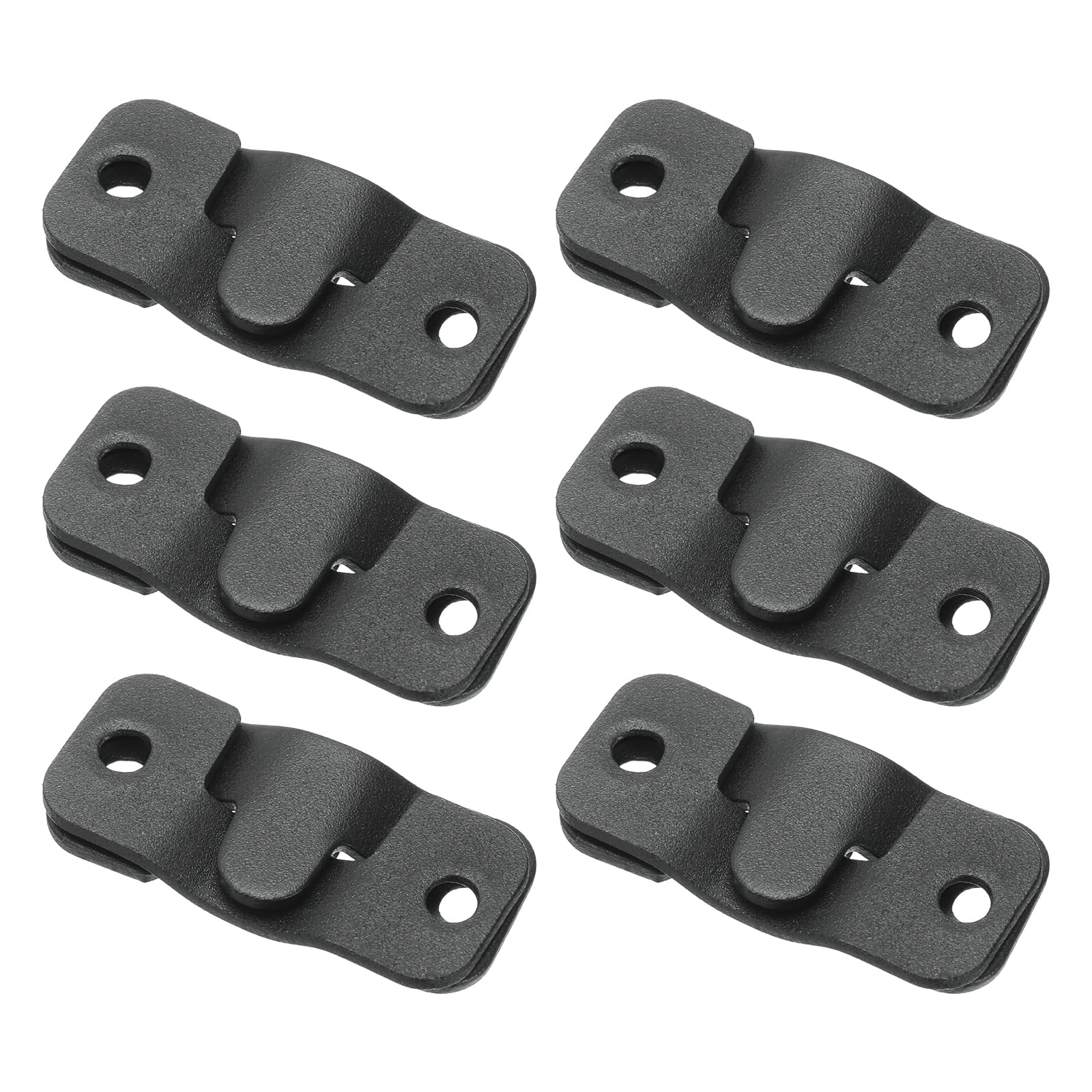 uxcell 12 Pcs Flush Mount Bracket, 43 x 19mm Interlocking Photo Frame Hook Picture Hangers for Hanging Headboards Display Wall Mount Hardware, Black