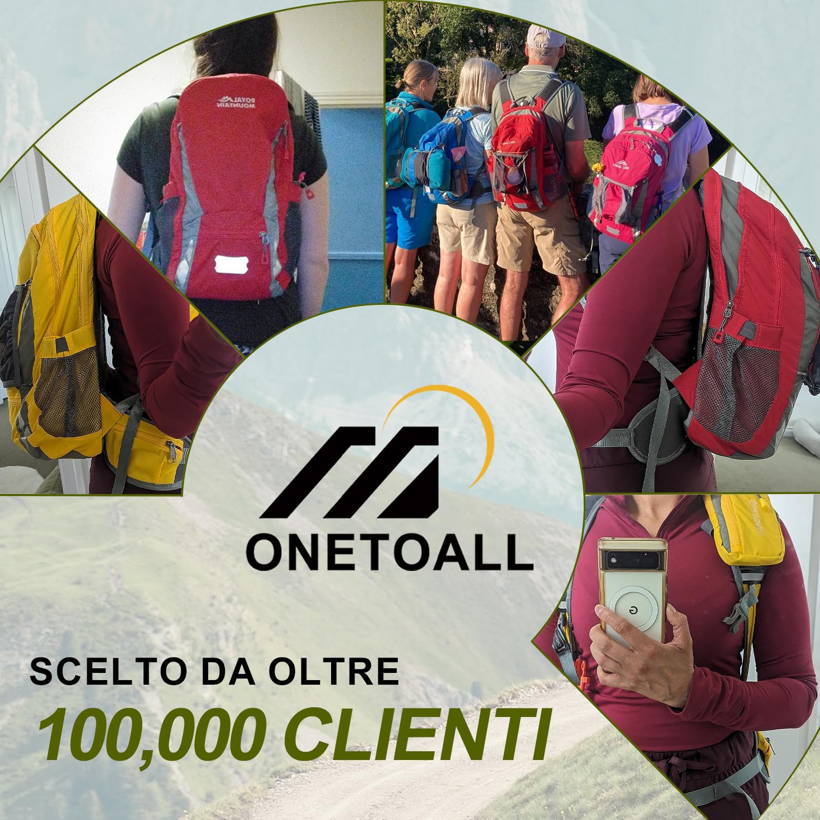LOCAL LION Zaino Ciclismo con Sistema Schienale, Zaino per Bici con Copertina Antipioggia, Zaino MTB Impermeabile per Uomo Donna, Zaino Sportivo da Campeggio