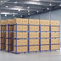 Vista 7 de ERGOMASTER Estantes de almacenamiento de garaje de 5 niveles, estantería de 2920 libras, estantería resistente, ajustable, sin pernos, organizador