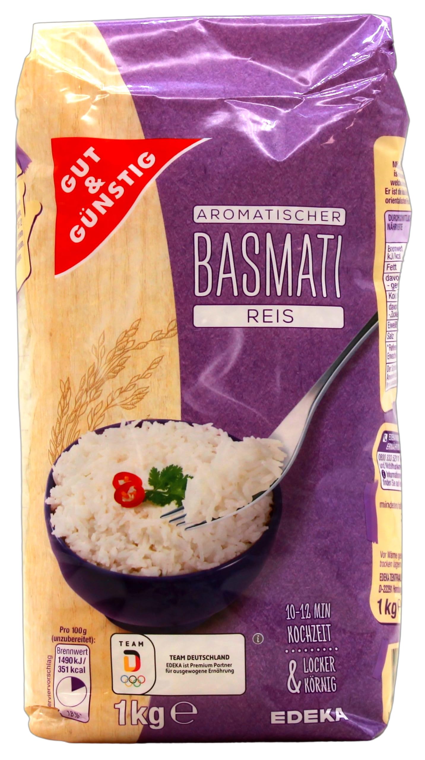 Gut & Günstig aromatischer Basmati-Reis, 10er Pack (10 x 1 kg)