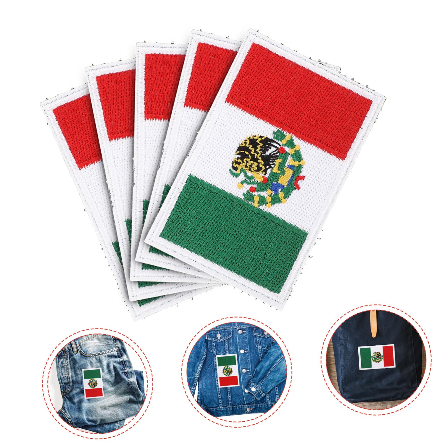 jojofuny 5 Set Toppe Ricamate Termoadesive Confezione Per Decorare Abbigliamento E Accessori Per Riparazioni E Fai Da Te 5 Pezzi*5