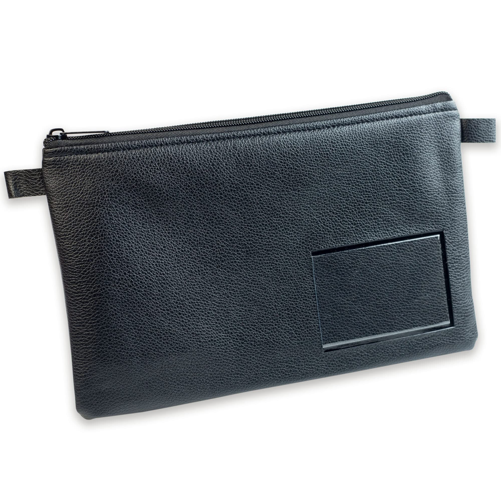 Effektivo Banktasche 10er Pack Kunstleder Schwarz A5 Reißverschluss Fenster