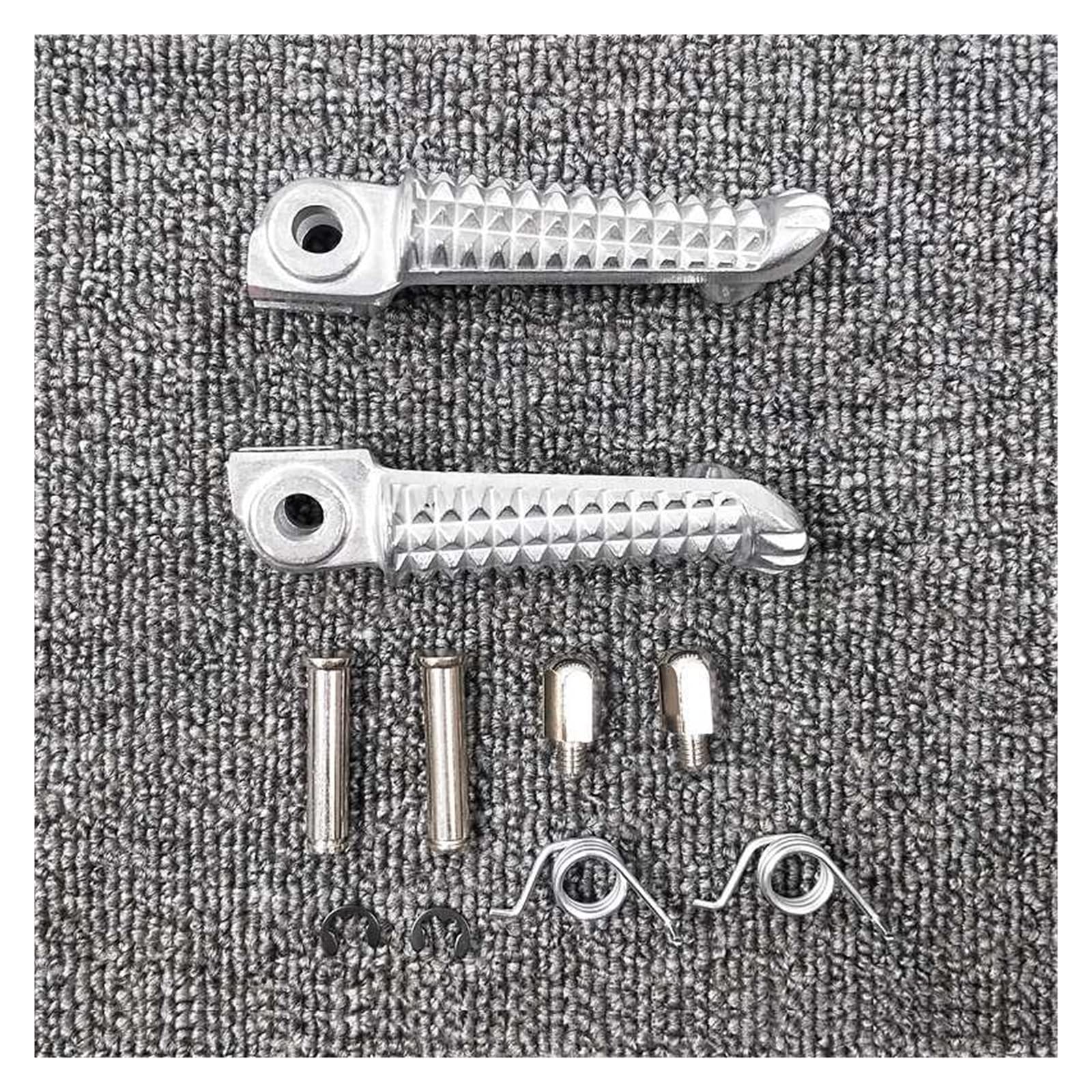 Motorcycle Front Foot Pegs Footrests For Yamaha YZF R1 R6 R6S For 1998-2014 1999-2017 2003-2008(Silver)