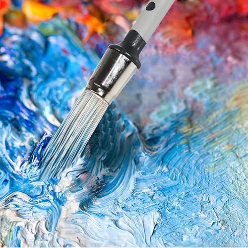 Miniatura 7 de Herramienta de pintura para recortar, 3 paquetes con pinceles de pintura pequeños de 0.6 pulgadas, 0.7 pulgadas, 0.8 para paredes, herramienta de