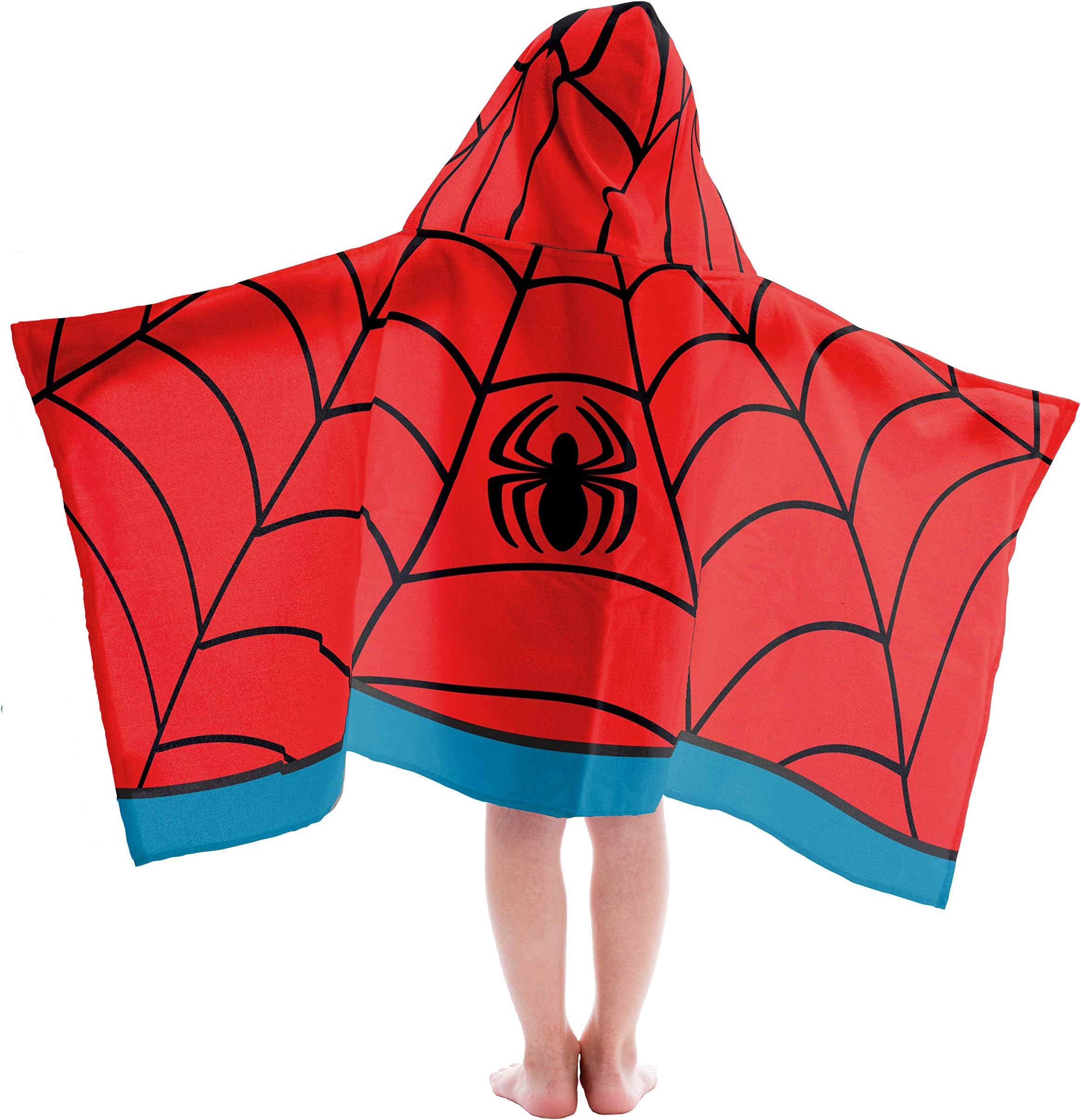 Marvel Serviette poncho | Spiderman | Serviette de bain à capuche