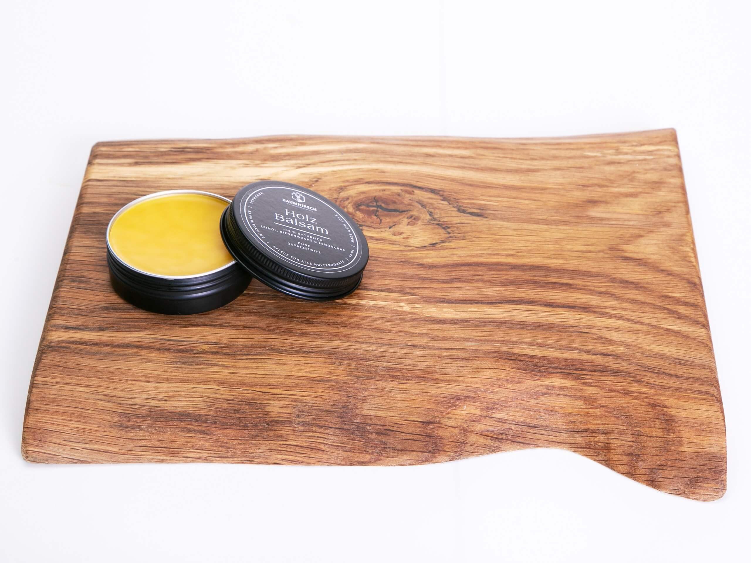 Baume pour bois - Cire naturelle incolore fabriquée en Allemagne - Cire d'abeille et huile de lin - Polissage pour meubles pour planches à découper, bois et meubles - 100 % naturel et