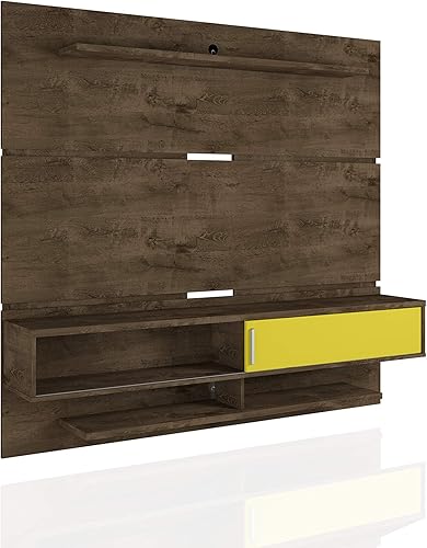 Miniatura 4 de Manhattan Comfort Astor - Centro de entretenimiento flotante para sala de estar moderno con estantes multimedia, 70.86 pulgadas, marrón