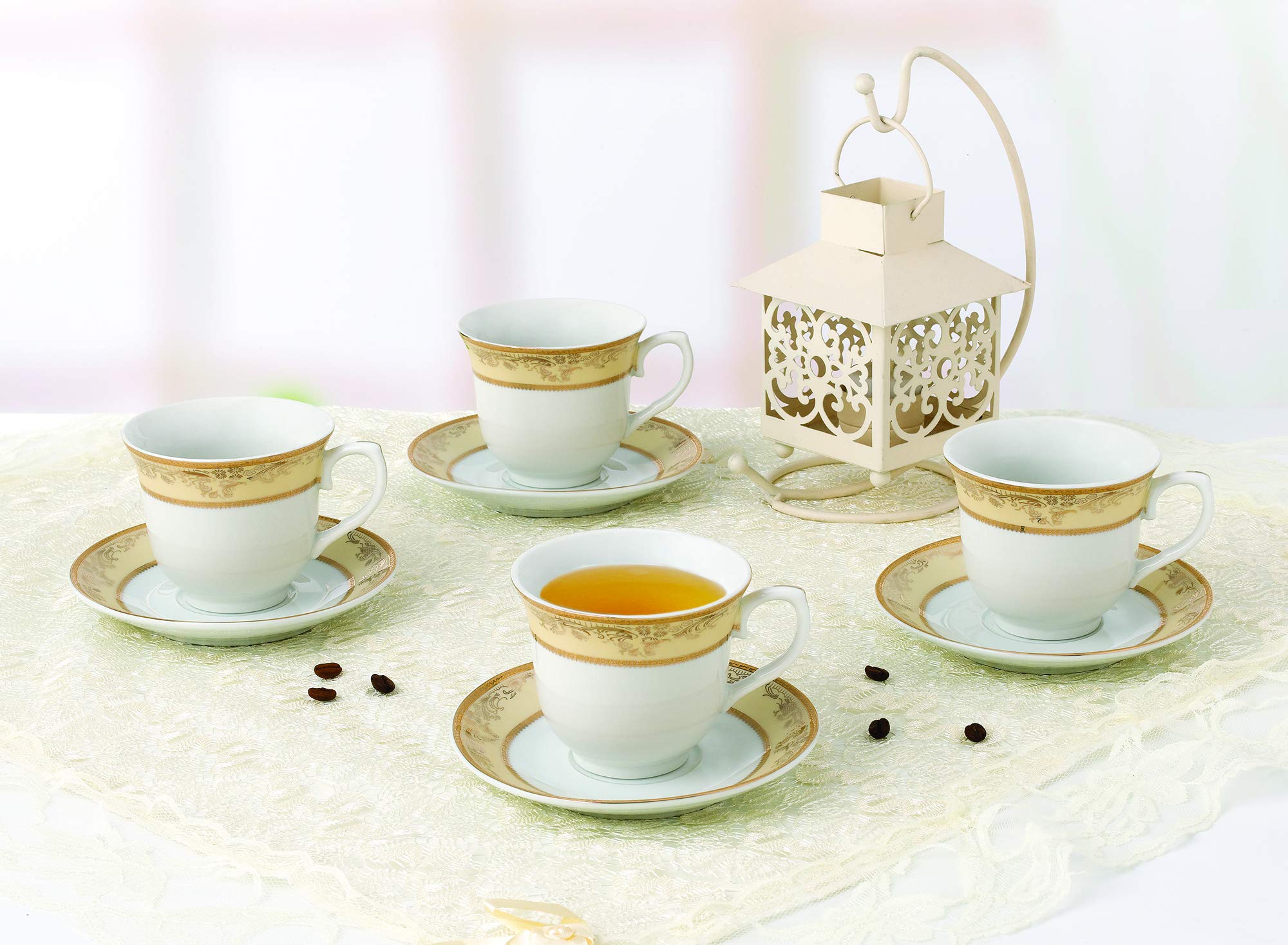 Amazon.com | Lorren Home 8oz. Tea/Coffee Set Service for 4-Gold