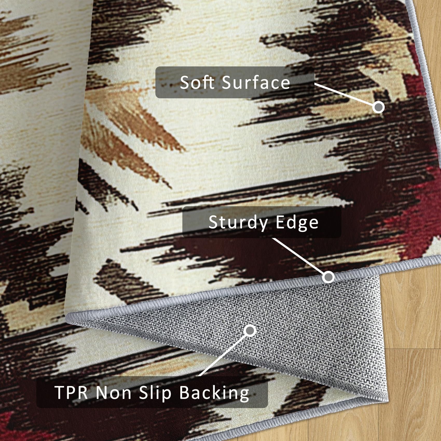 Générique Tapis Couloir Aztèque Navajo, Tapis de Couloir Bohème Amérindien 60x240, pour Cuisine, Entree Interieur, Chambre, Descente de Lit, Lavable, Antidérapant, Poil Court b613