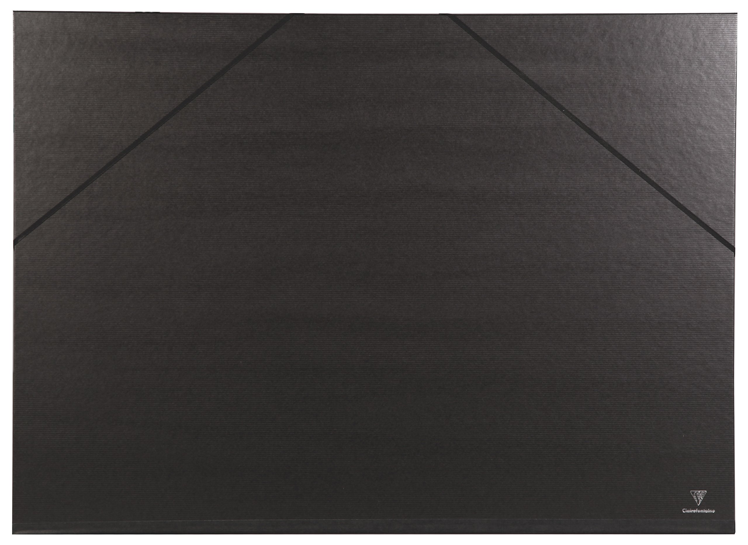Clairefontaine 44500C - Cartella da disegno chiusura con elastico 52x72 cm, Nera