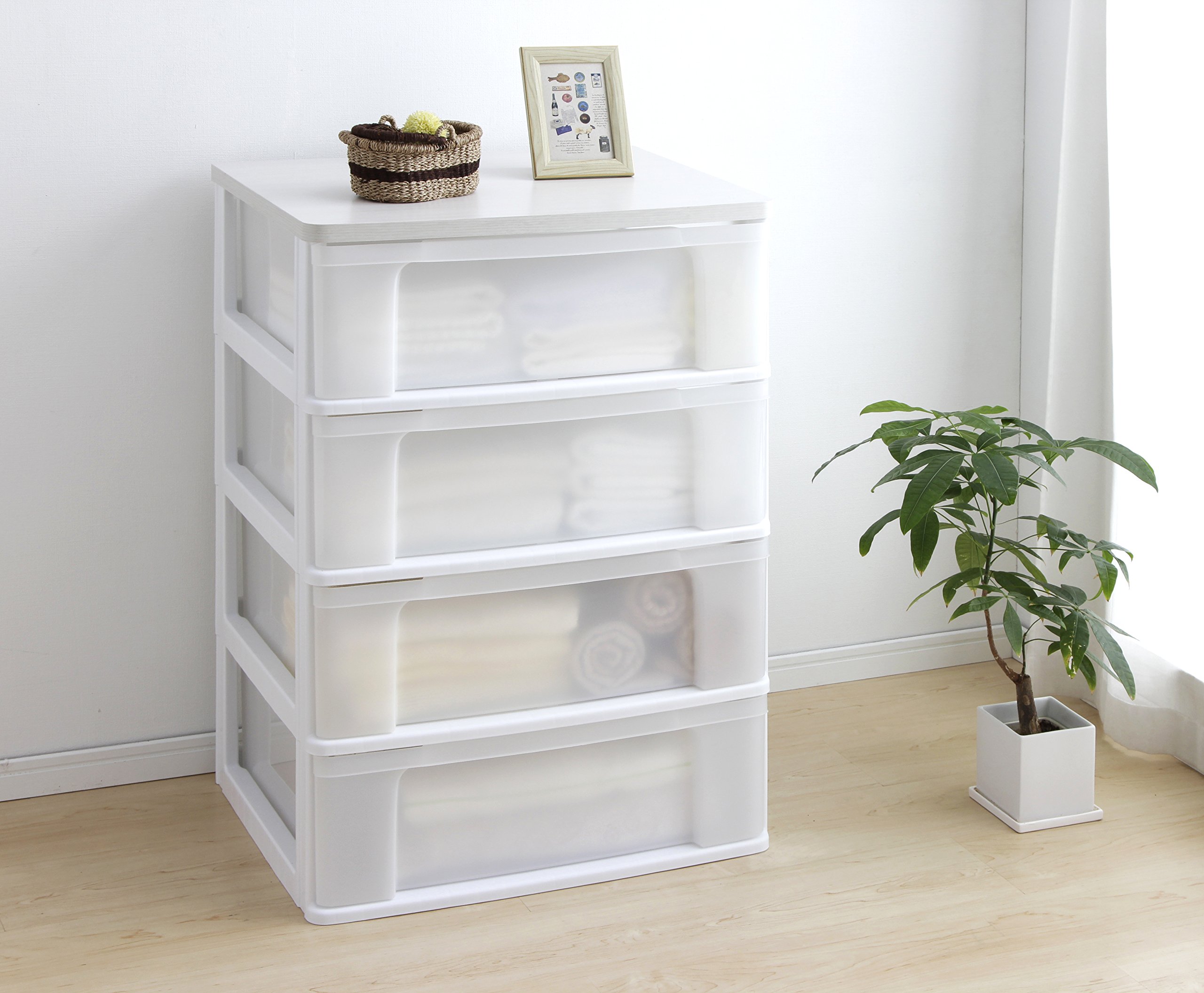 美品アイリスオーヤマ チェスト W654P ホワイト×木目調 幅54cm 4段 Amazon｜アイリスオーヤマ チェスト 木天板 4段 幅63.2cm×奥行