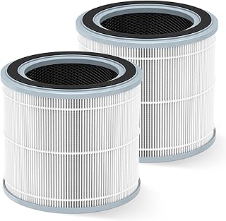 Filter Replacement for Hynik Alviera HH001 Air Puri-fier, 3 Stage H13 True HEPA Air Filter and High Efficiency Activated Carbon Replacement Filter for Alviera HH001 Air Puri-fier, 2 Pack