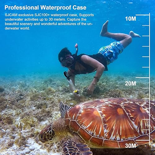 Miniatura 7 de SJCAM C100+ Mini cámara de acción WiFi 4K30fps Pocket Wearable Body Camera, control magnético por aplicación, cámara de casco impermeable