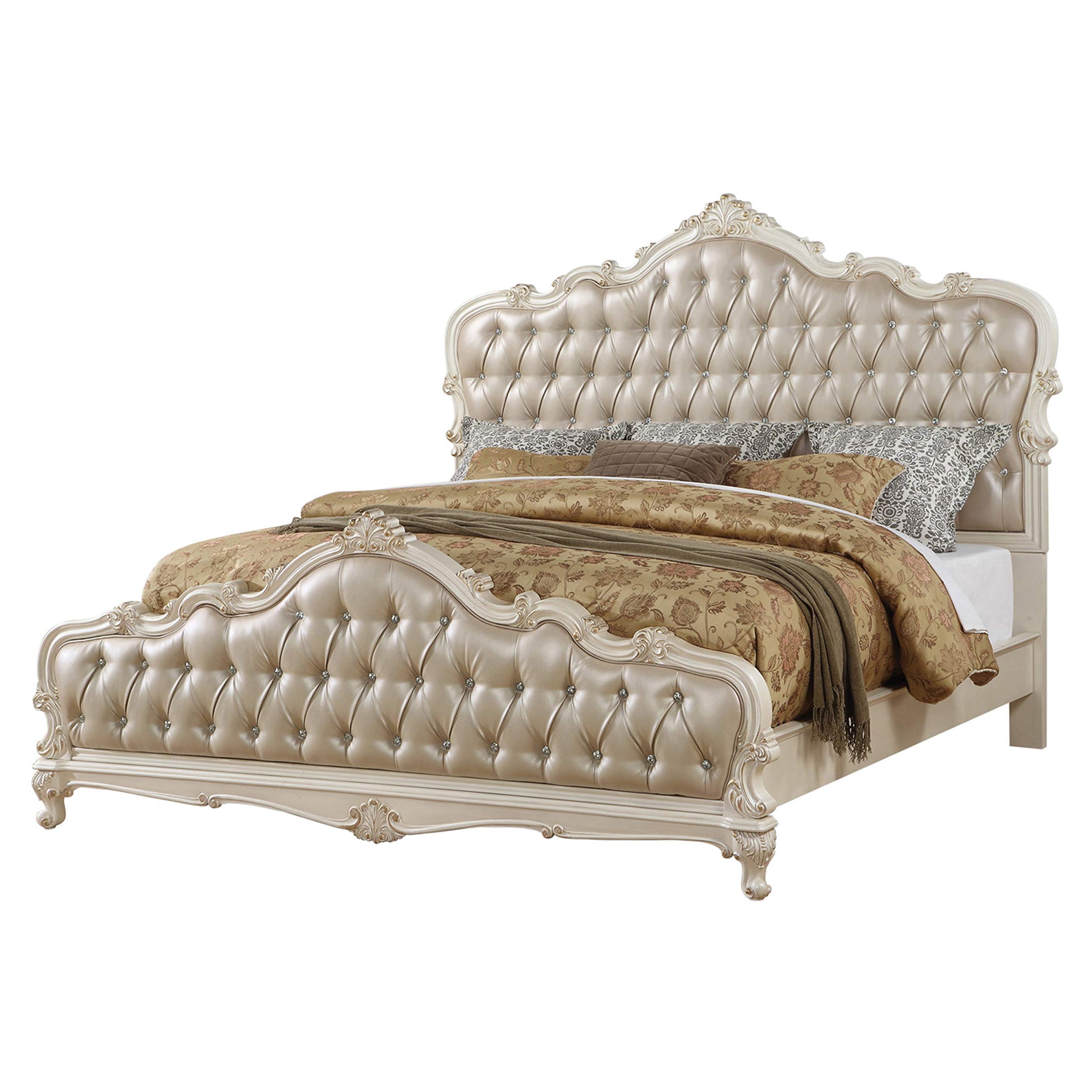 acme furniture ハースラグ Amazon.com: Acme Furniture Chantelle 4-Piece Bedroom Set