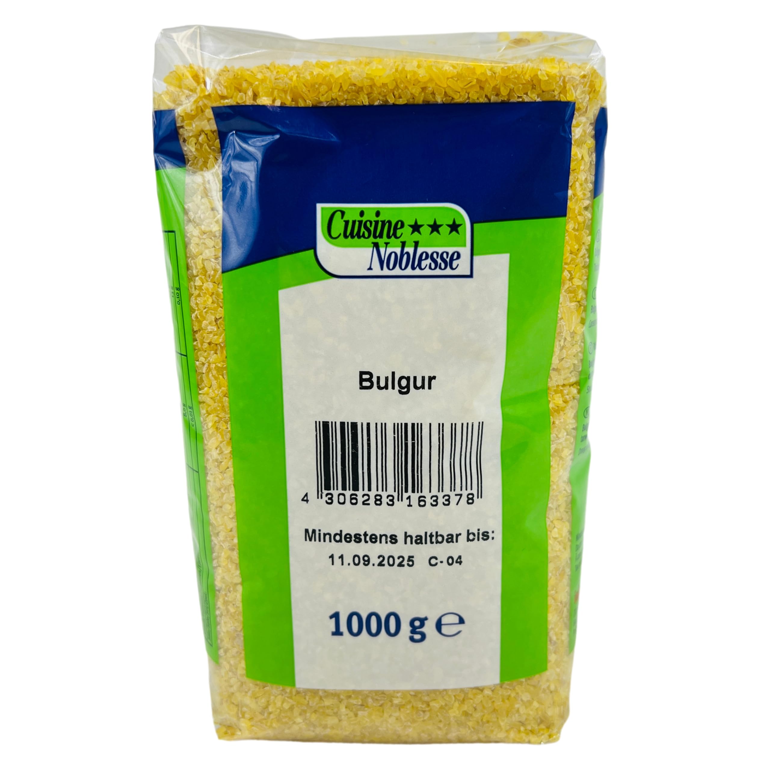 Cuisine Noblesse - 3er Pack Premium Bulgur 1 kg Packung in Gastro-Qualität - 100% Naturrein Original aus ausgewählten Hartweizengrieß - Boulgour Weizengrütze vollaromatisch für orientalische Gerichte