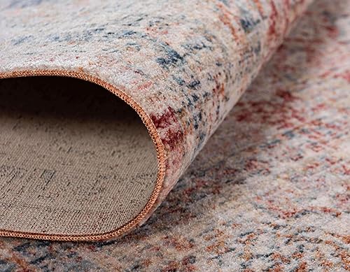 Miniatura 5 de Unique Loom Noble Collection - Alfombra de área tradicional, envejecida, vintage, geométrica, con borde, 4 pies 0 pulgadas x 5 pies 7 pulgadas,