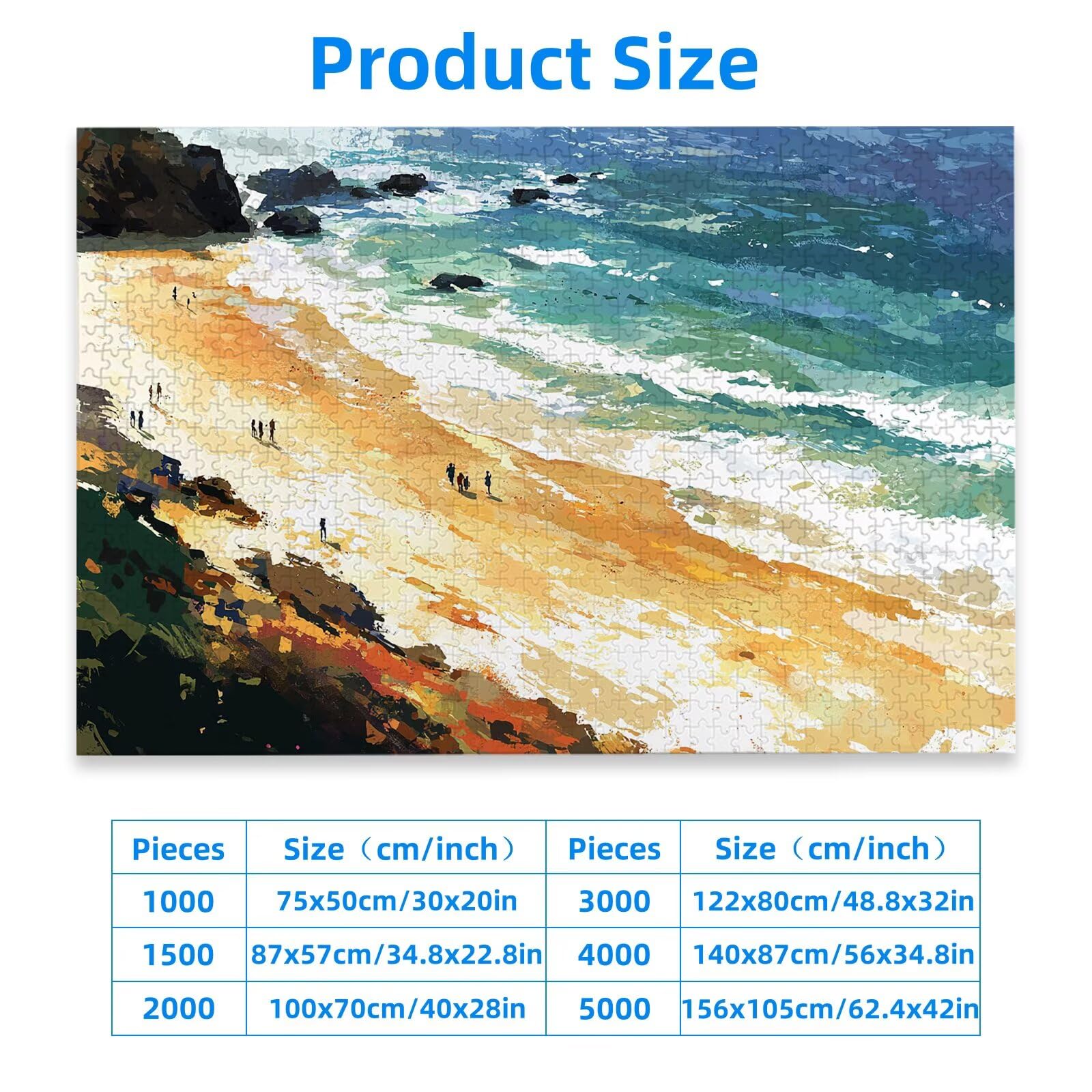 Puzzle 2000 Piezas, Puzzle Paisaje con Caja para Adultos, DIY Playa Rompecabezas Madera para Adultos, 2000 Piezas Rompecabezas Desafiante, para Decoracion Hogar, Regalo Mujer, Regalo Hombres, -2320