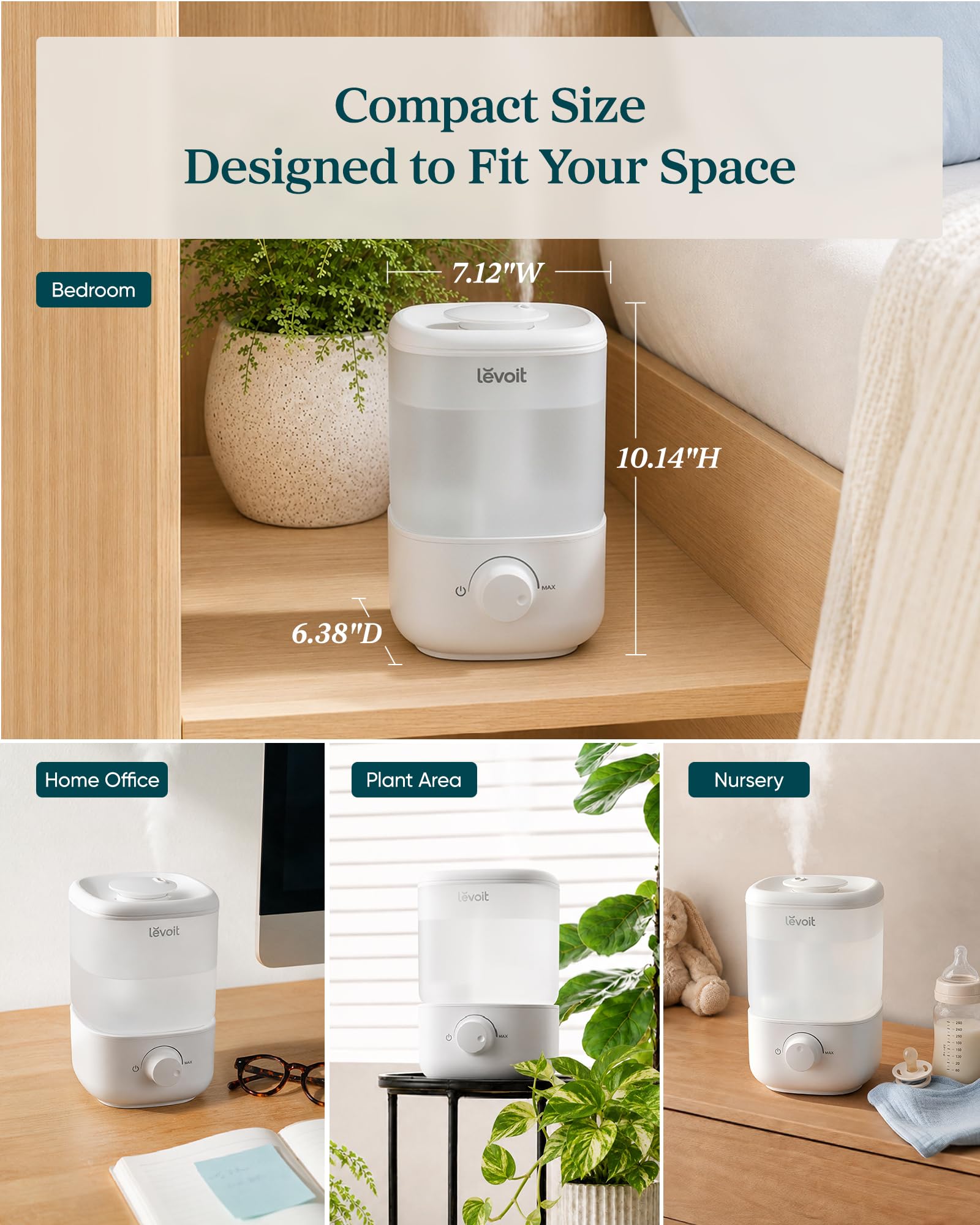 Levoit Top Fill Humidifier - Quiet & Large Tank -5
