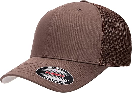 Flexfit 6511 Fitted Mid-Profile Stretchable Mesh Panels Trucker Cap | Bulk Pack Available