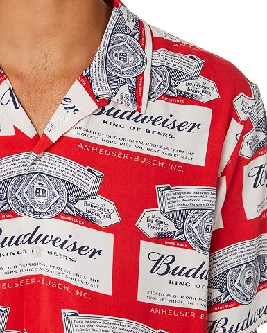 Buy HUF Men's X Budweiser Label Button 