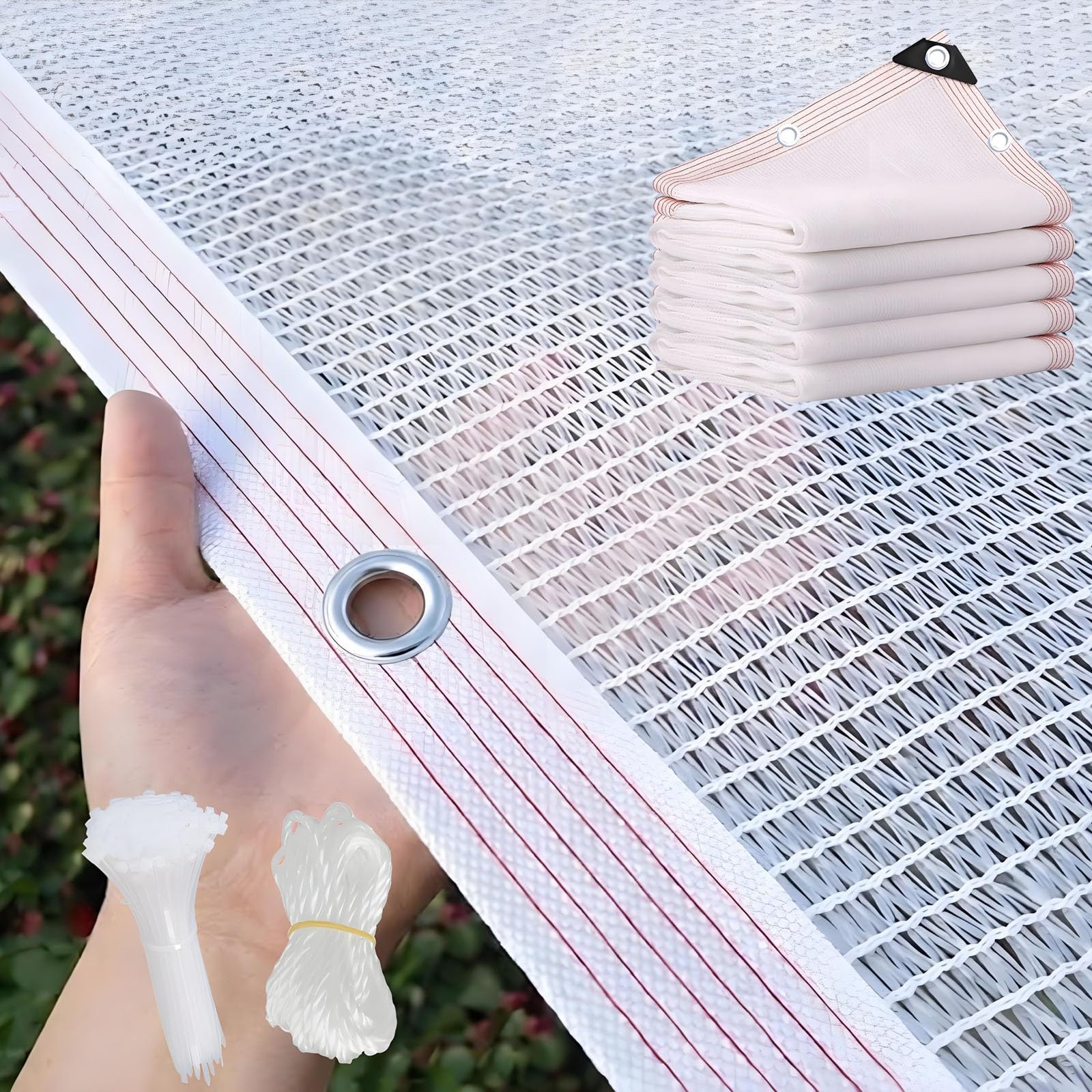 Toile d'ombrage anti-UV 75% blanche pour réguler la température de votre serre