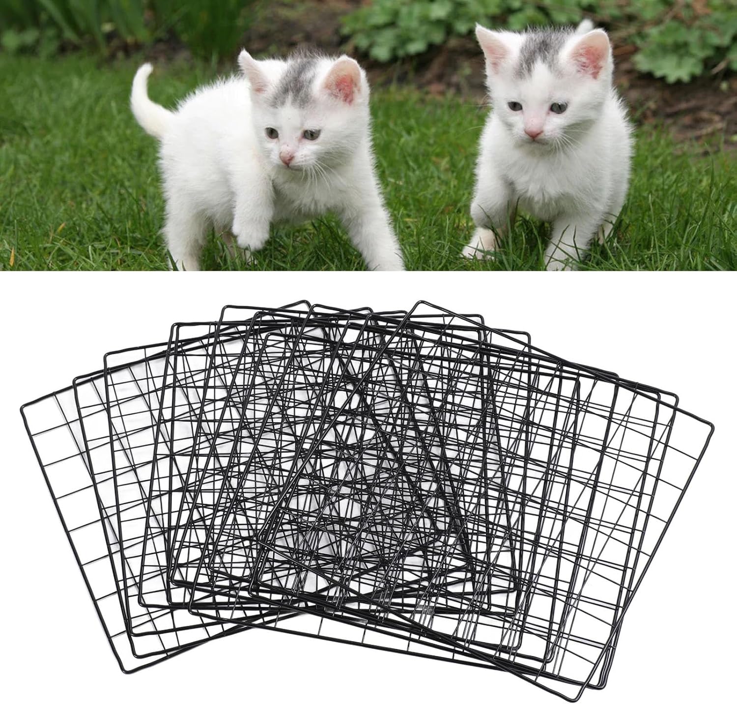 Focket Pet Playpen, 12 Panels Detachable Flexible Assembly Metal Puppy Playpen Iron Mesh Wire Fence with Removable Panels for Small Dogs Cats Rabbits Hamsters