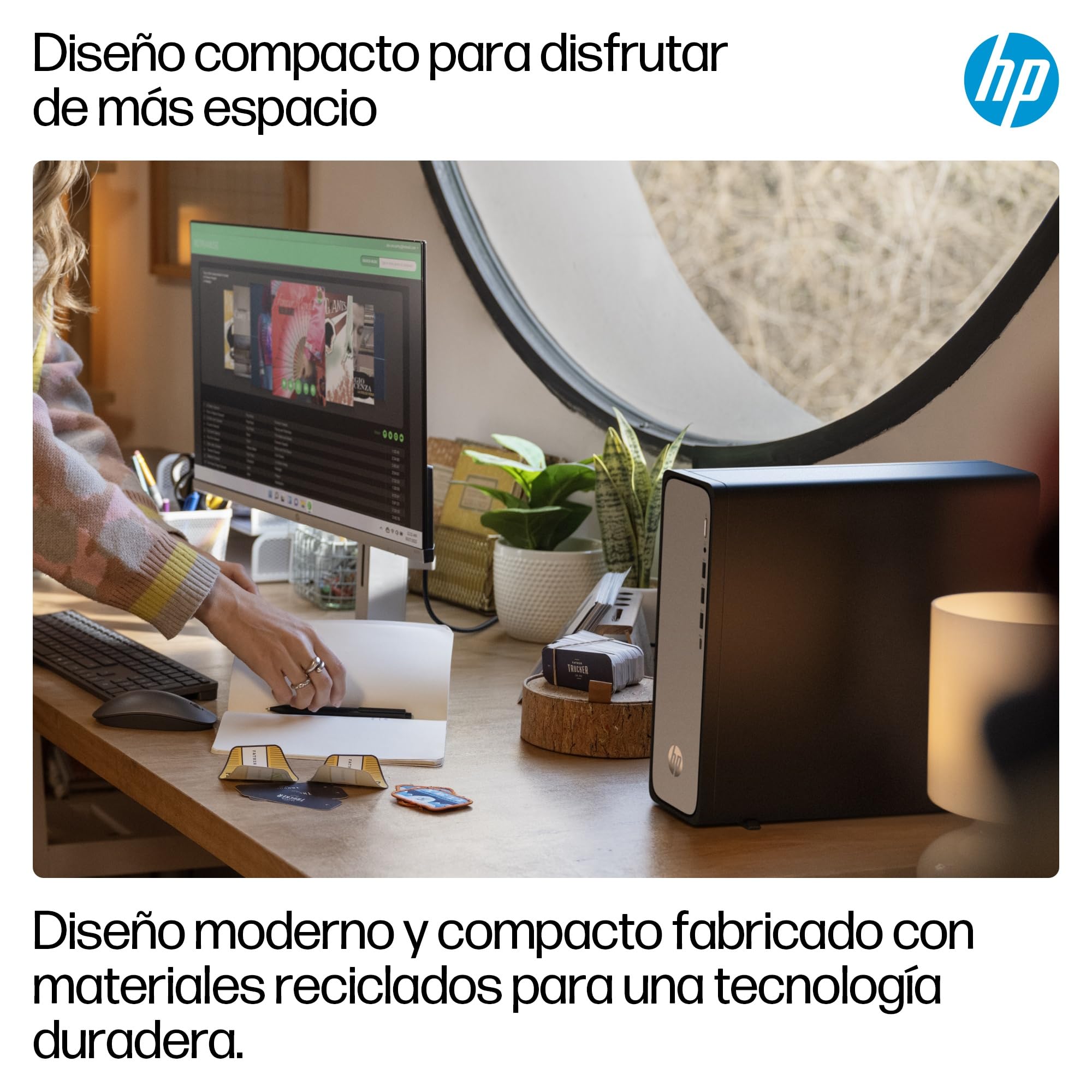 HP Ordenador de Sobremesa OmniDesk Slim (Intel Core i5-14400, 16GB DDR5 RAM, 512GB SSD, Gráficos Intel, FreeDOS) - Gris