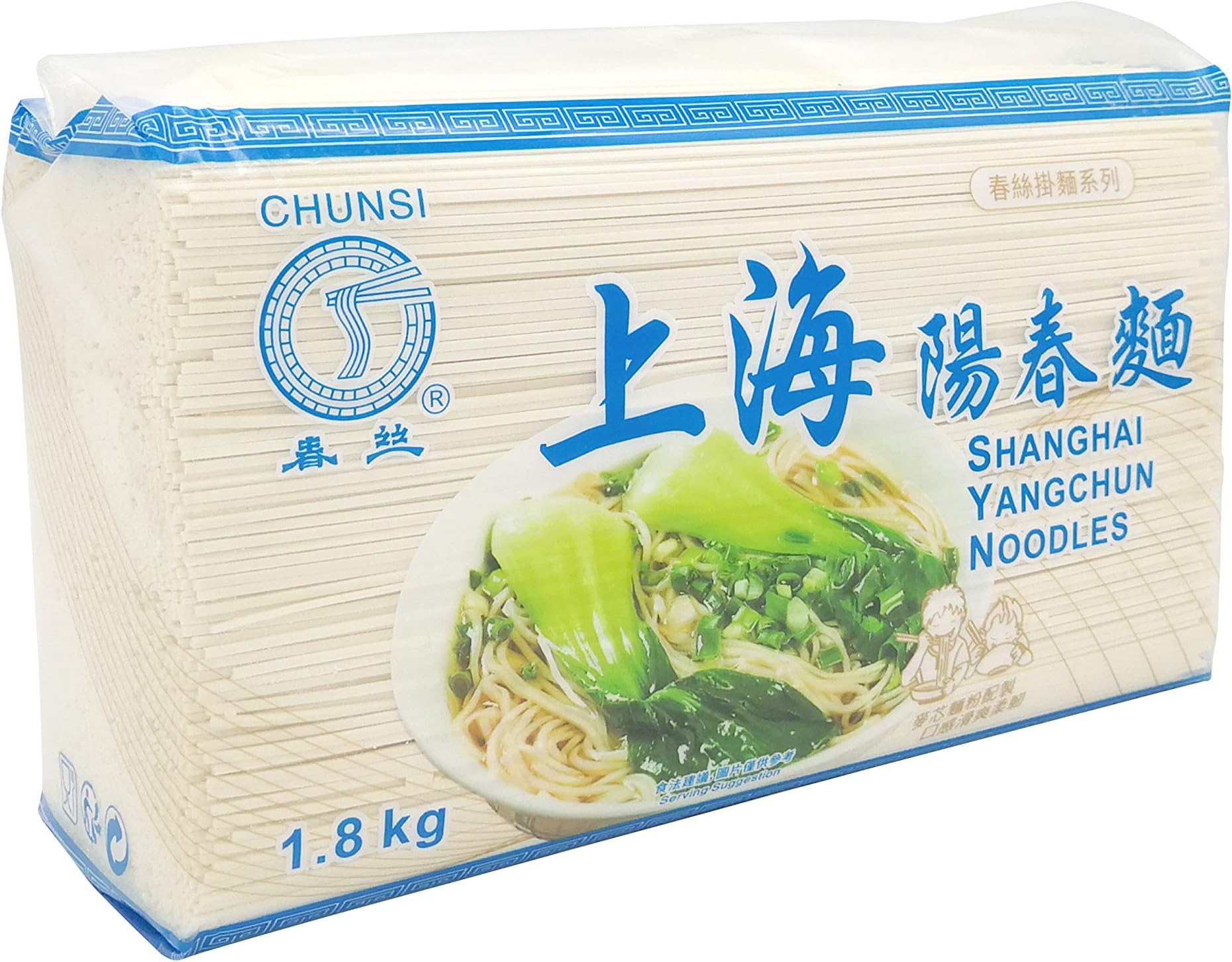 CHUNSI Chinese Noodles, Dried noodles Shanghai Ramen Style 1800g (2 Packs)